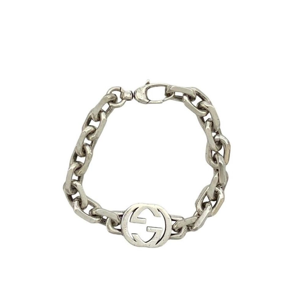 Gucci Interlocking G Silver Bracelet - image 5